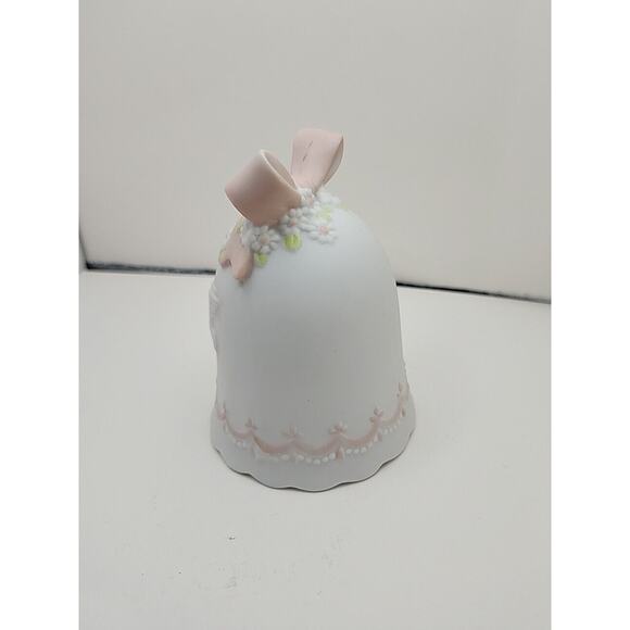 Lefton China Hand Painted Porcelain Bell Doves Bow Christopher Collection #00944 - Picture 3 of 10
